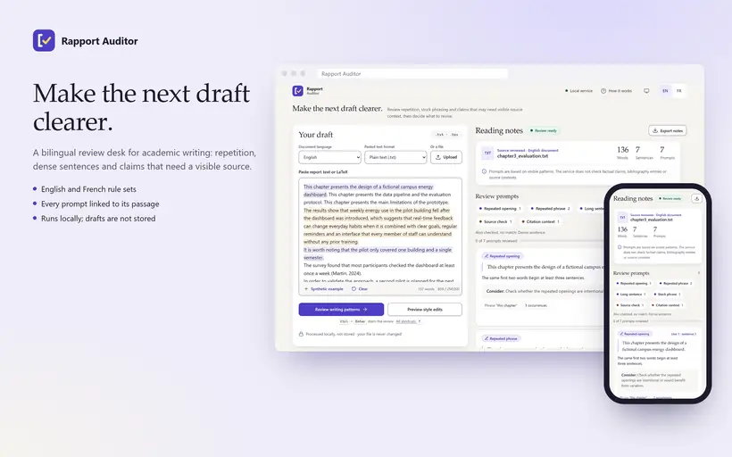 Preview of Rapport Auditor